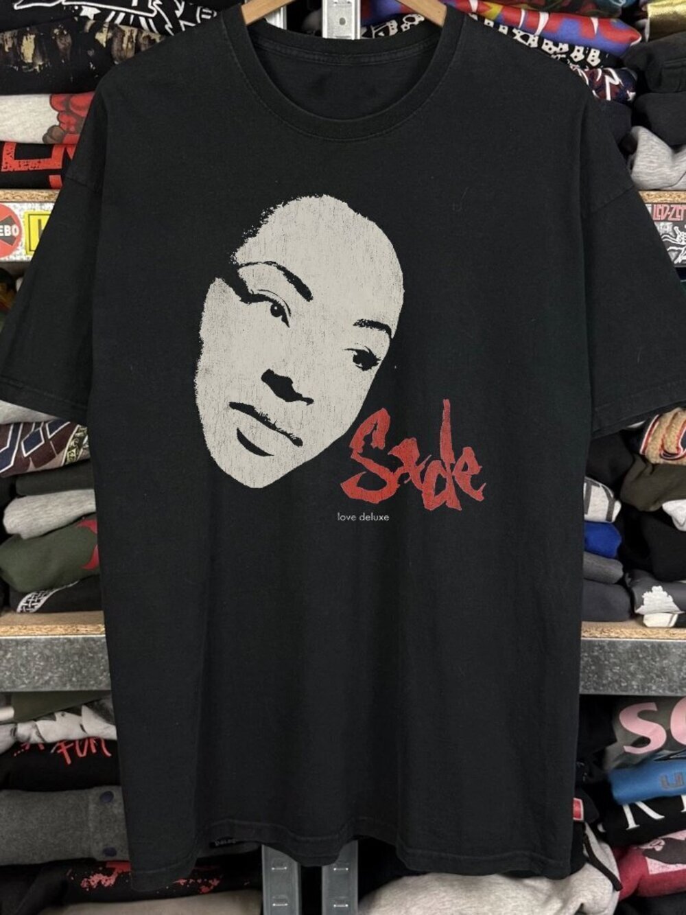90s Sade Love Deluxe Washed Black Tee
